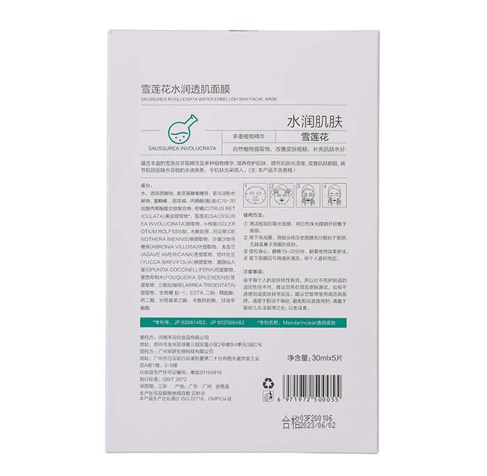 努麗雅雪蓮花水潤(rùn)透肌面膜 努麗雅雪蓮花水潤(rùn)透肌面膜